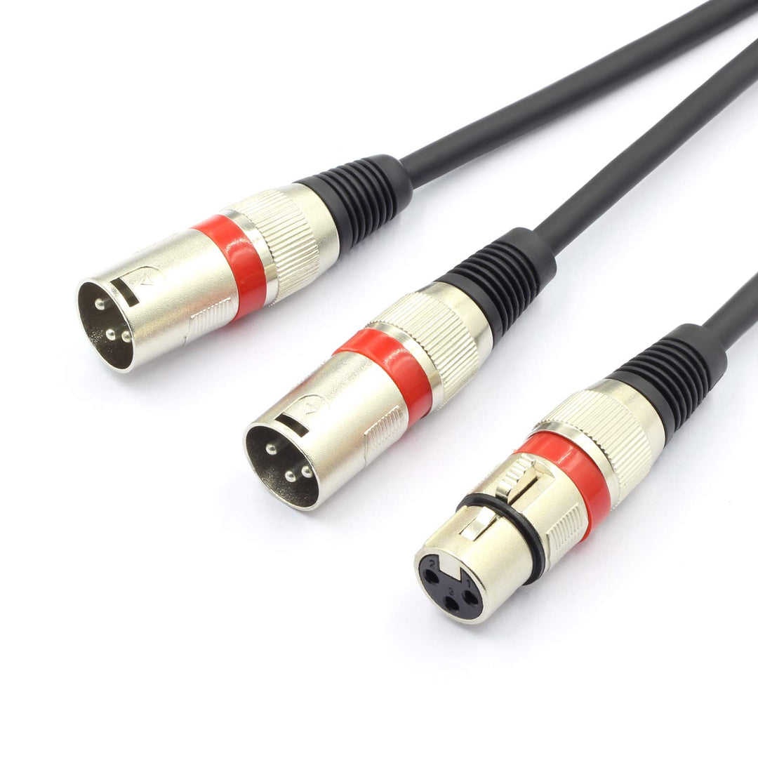 SiYear Ausgewogenes XLR-Splitter-Kabel – Buchse auf Dual-Stecker, 3-Polig, Patch-Y-Kabel, Mikrofon-S