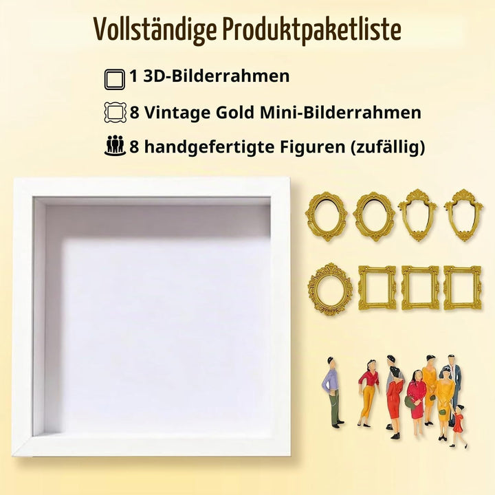 DIY Mini Museum Silhouette Box, DIY Mini Menschen Figuren Museum, Kreativ Bilderrahmen mit Figuren,