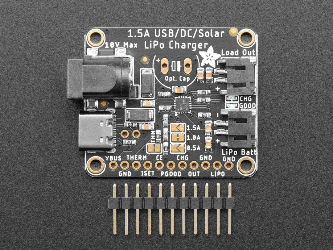 Adafruit Industries Universal USB/DC/Solar Lithium Ionen/Polymer Ladegerät (bq24074)