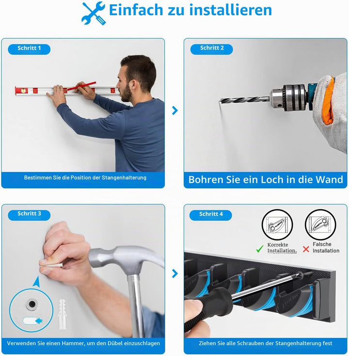 PLUSINNO Vertikaler Angelrutenhalter, Wandmontage, Angelrutenhalter für bis zu 18 Ruten oder Kombina