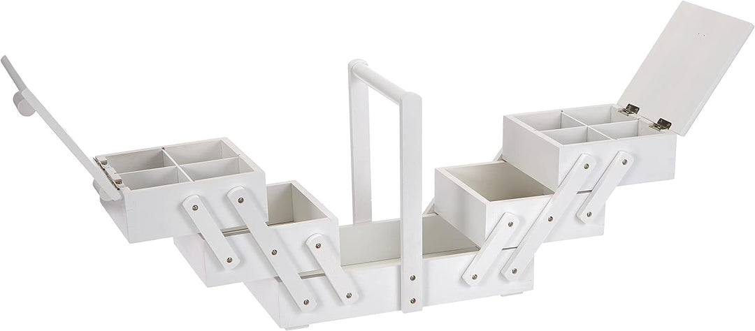 Prym 612580 Nähkasten/Nähkästchen Holz M, weiss