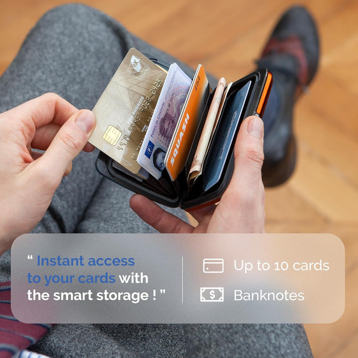 ÖGON Smart Wallets - Stockholm V2 Aluminium Geldbörse - Metallverschluss - RFID Blockierung Kartenet