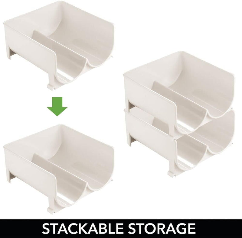 mDesign 4er-Set modernes Weinflaschenregal – stapelbares Flaschenregal für Wasserflaschen und Trinkf