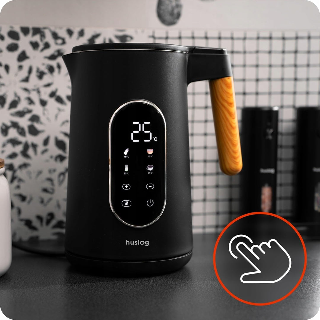 1,7L Wasserkocher Touchpanel Holzgriff Modern 2200W