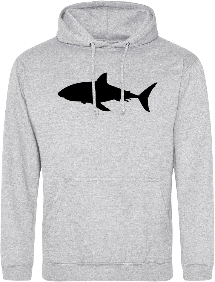 Huuraa Unisex Hoodie Hai Silhouette Pullover Vegan Grösse 3XL mit Motiv für alle Tierfreunde Geschen