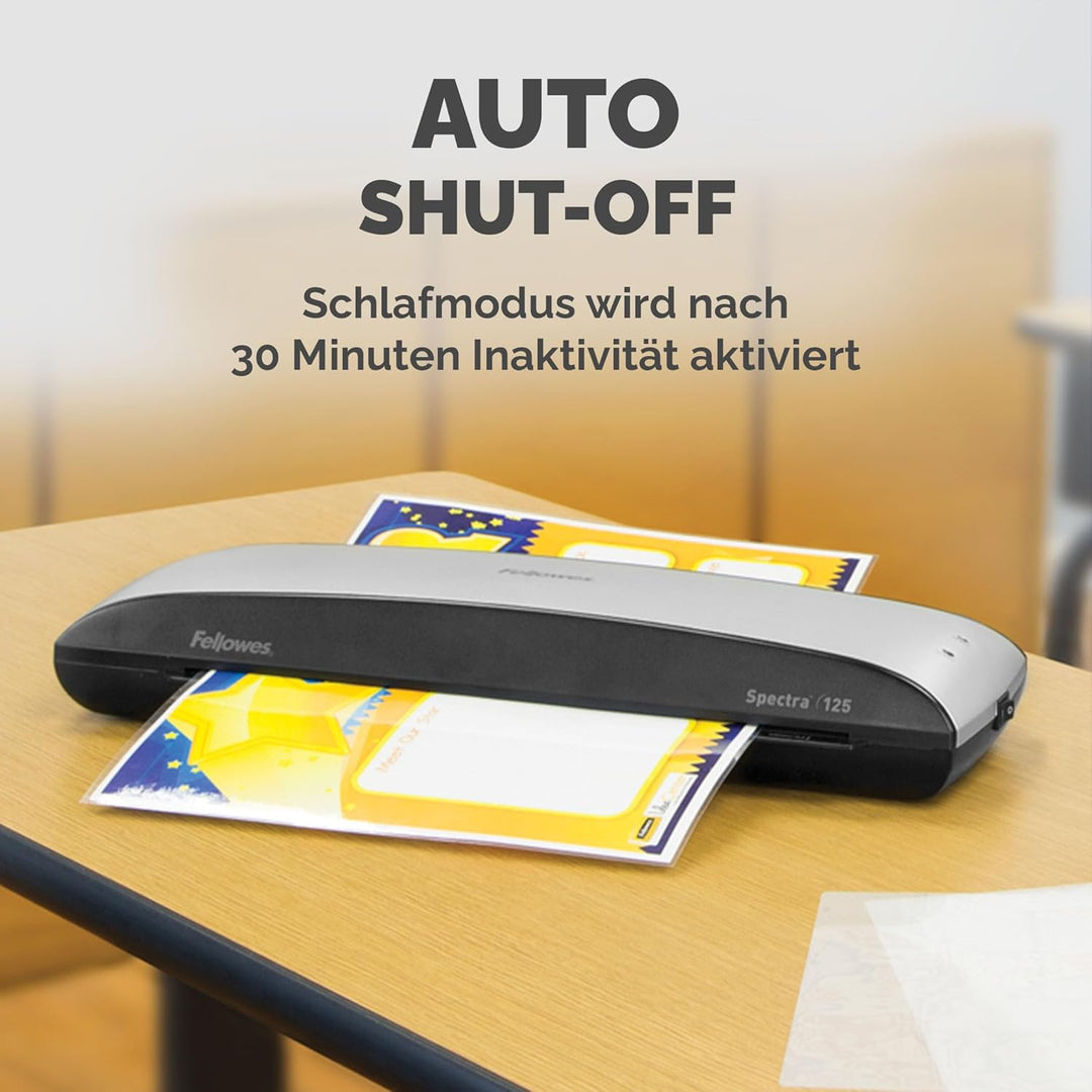 Fellowes A4 Laminiergerät, Spectra A4 für Einsteiger, für 80-125 Mikron Laminierfolien, bis A4 Forma