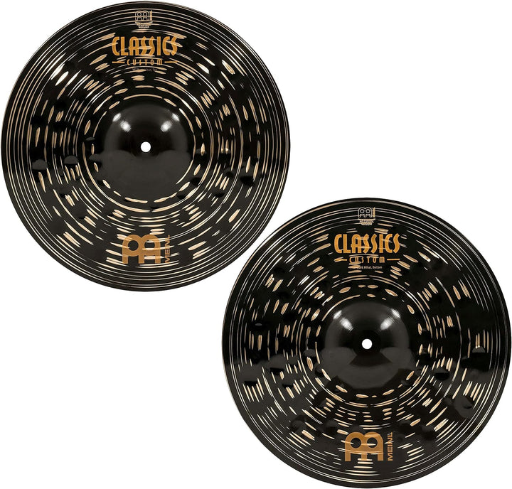Meinl Cymbals Classics Custom Dark Hihat 15 Zoll (Video) Schlagzeug Becken – Paar – (38,10cm) B12 Br