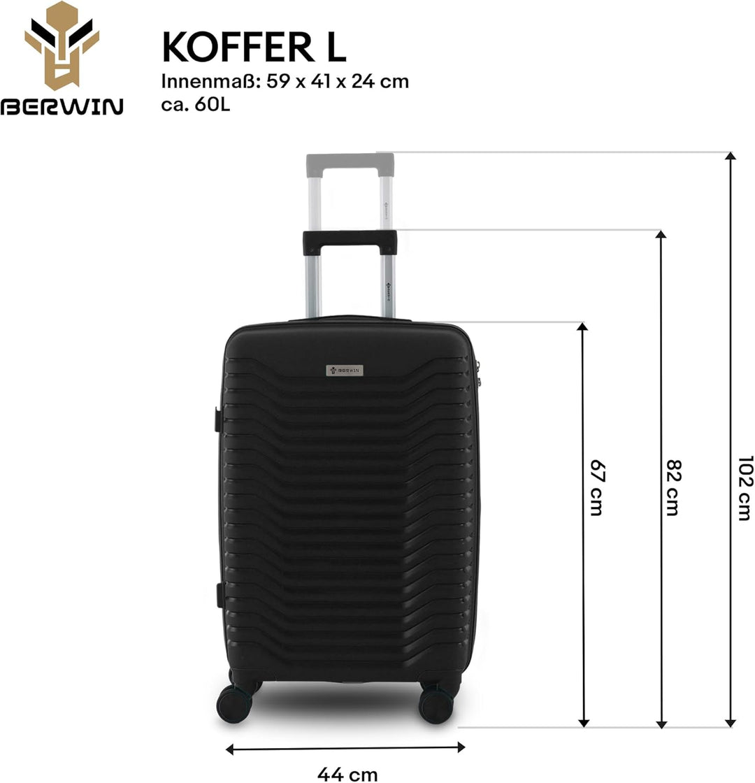 Berwin Reisekoffer aus Polypropylen (PP) Hartschalenkoffer Trolley Koffer Suitcase Luggage Modell Ca