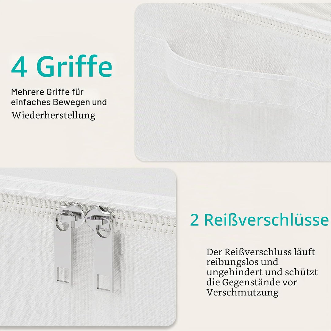 Unterbett Aufbewahrungsbox mit Deckel, Faltbare Aufbewahrungstasche, Unterbettkommode, Transporttasc
