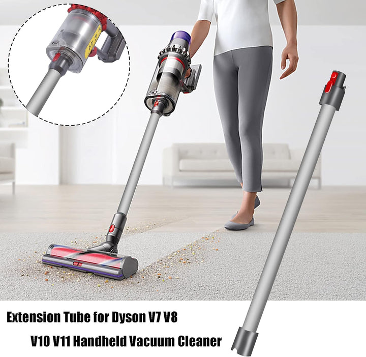 Italdos Verlängerungsrohr Teleskoprohr Rohr Kompatibel für Dyson V7 V8 V10 V11 V15 Länge 73 cm Schne