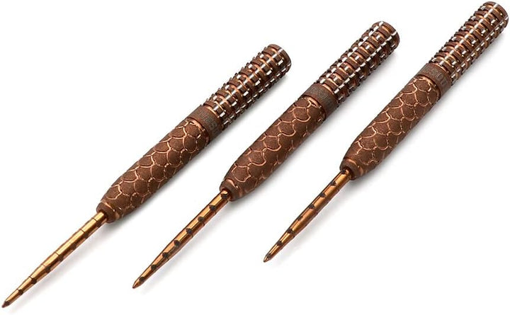 CUESOUL Steel Tip 90% Tungsten Dart Set mit Ölfarbe Finish und ROST Flights 23g HANDGEMACHTES BIER,
