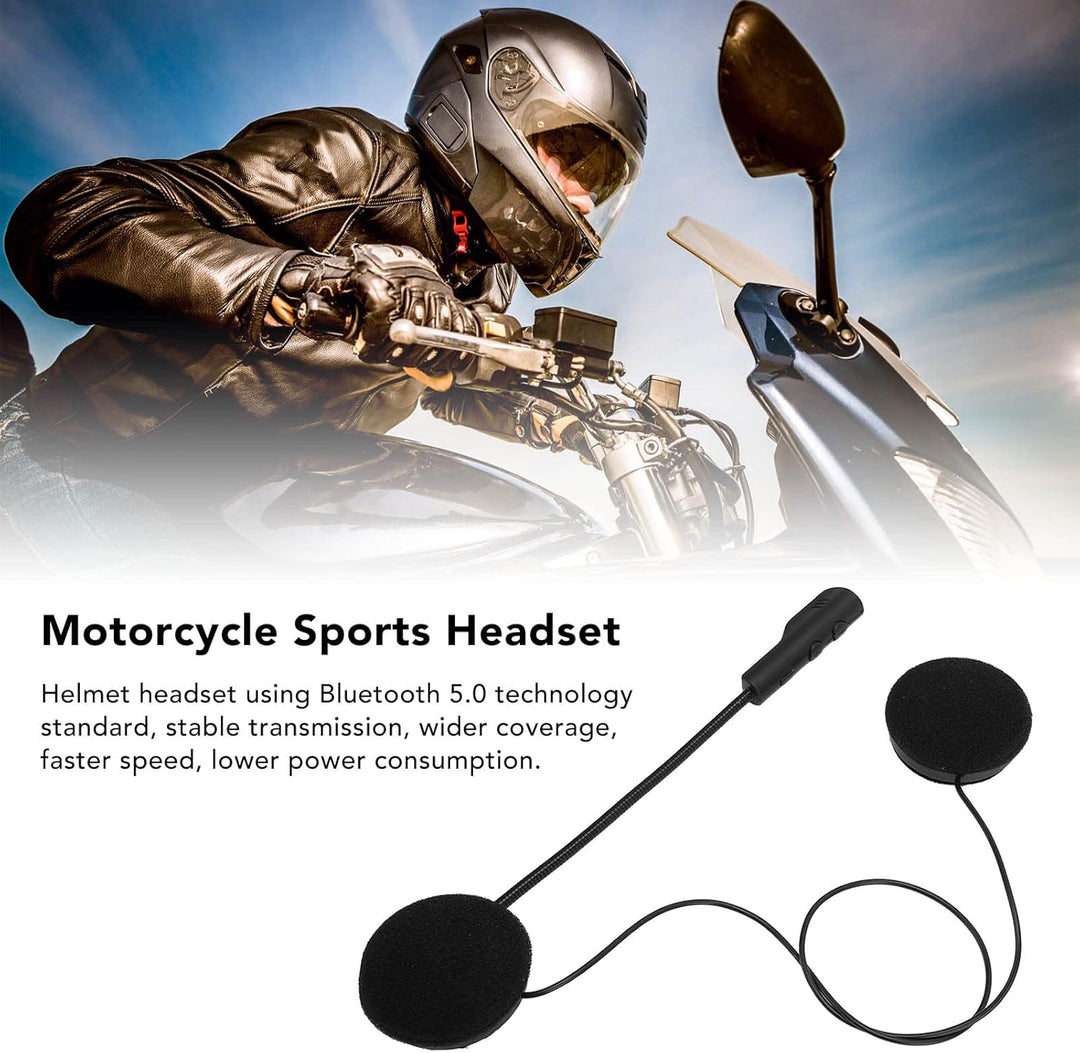 Annadue Motorradhelm Bluetooth Headset, Motorrad Headset Bluetooth 5.0 Kopfhörer mit Stereo Sound Fr