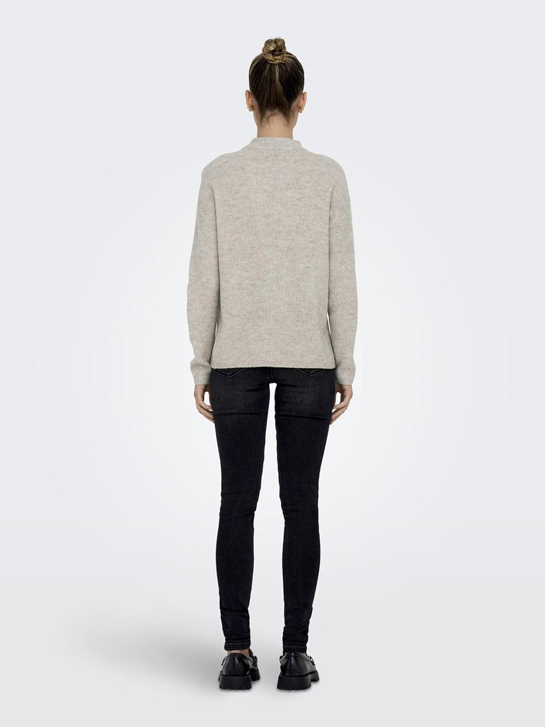 ONLY Female Strickpullover Normal geschnitten Rundhals Tief angesetzte Schulter Pullover L Pumice St