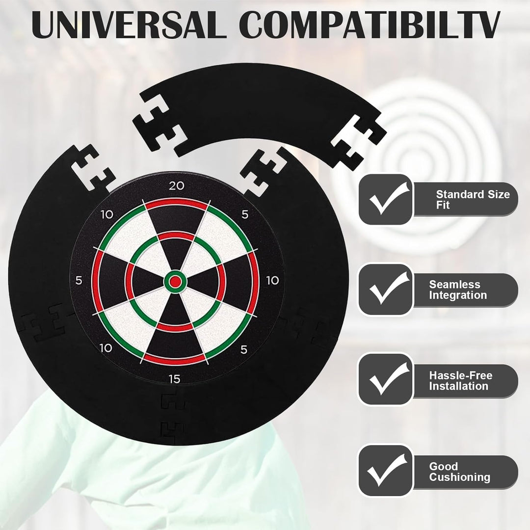 5 Pcs Spleissen Dart Surround Wandschutz, Haltbares Eva Dartboard Surround Innendurchmesser 45cm, Au
