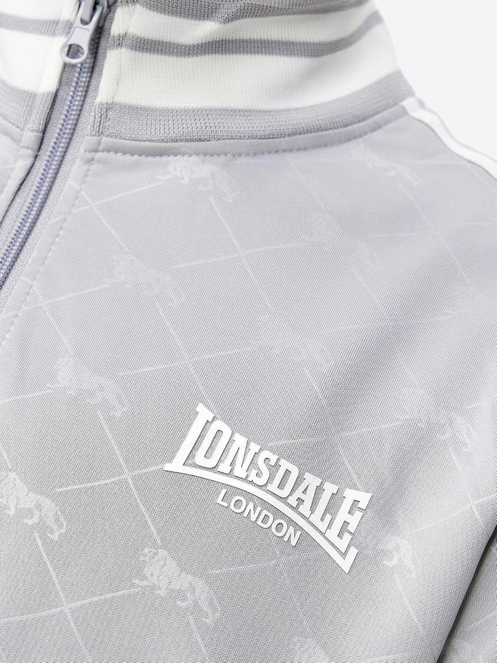 Lonsdale ASHWELL Herren Trainingsanzug schmale Passform S Grey/White, S Grey/White
