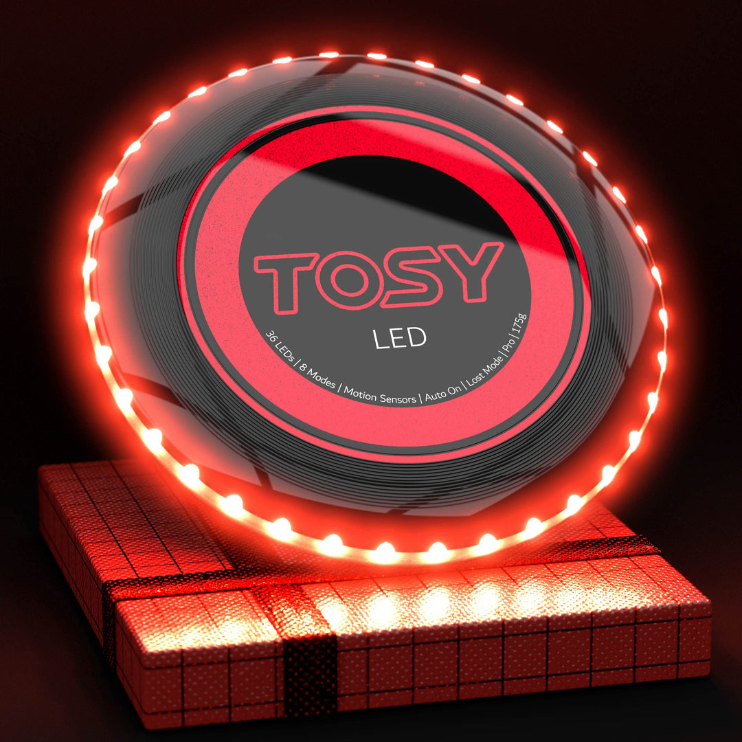 TOSY Flying Disc – 108 RGB-LEDs (Mehrfarbig) oder 36 einfarbig, hell, Smart-Modi, Ostergeschenk, Out