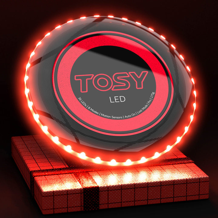TOSY Flying Disc – 108 RGB-LEDs (Mehrfarbig) oder 36 einfarbig, hell, Smart-Modi, Ostergeschenk, Out