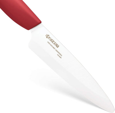 KYOCERA GEN COLOUR Obst- und Gemüse-Keramikmesser FK-110WH-RD Allzweckmesser mit extrem scharfer Ker