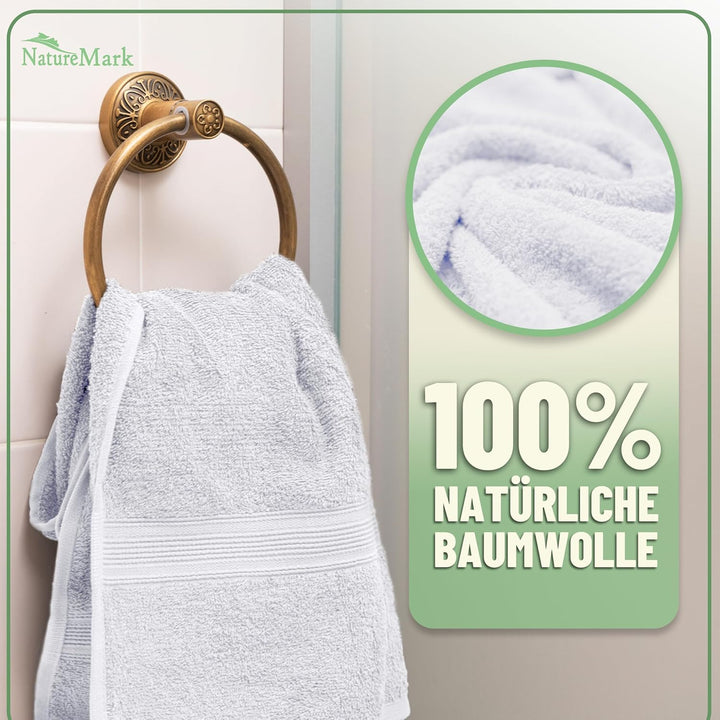 GREEN MARK Textilien 10 TLG. FROTTIER Handtuch-Set mit verschiedenen Grössen 4X Handtücher, 2X Dusch