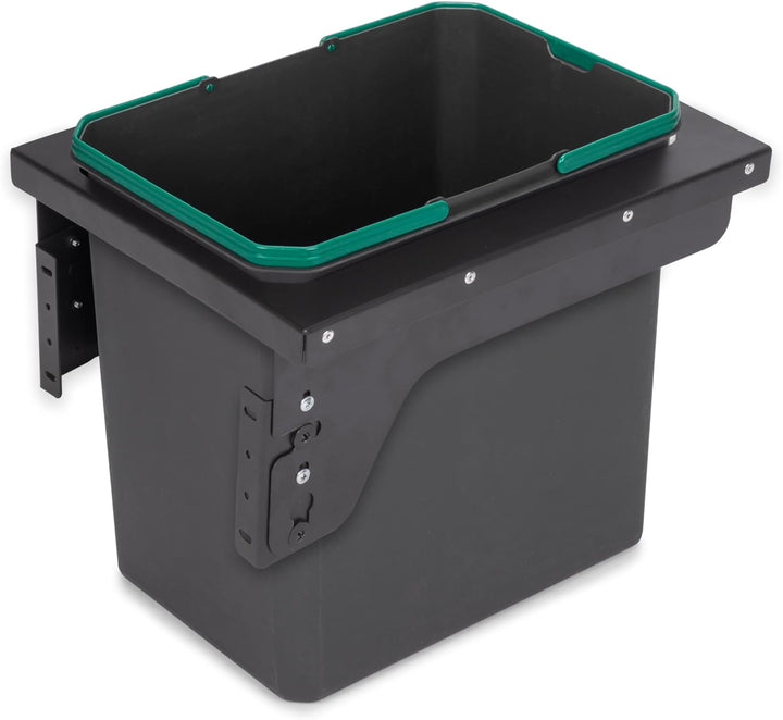 Emuca - Recyclingbehälter für die Küche mit seitlicher Befestigung, 1x35L, Stahl und Kunststoff, Ant