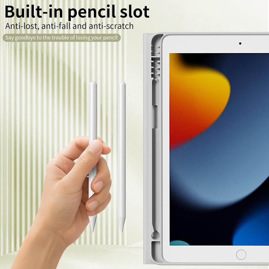 Tastatur Hülle für iPad 10,2 Zoll 9. 8. 7. Generation 2021 2020 2019, Abnehmbarer Bluetooth QWERTZ K