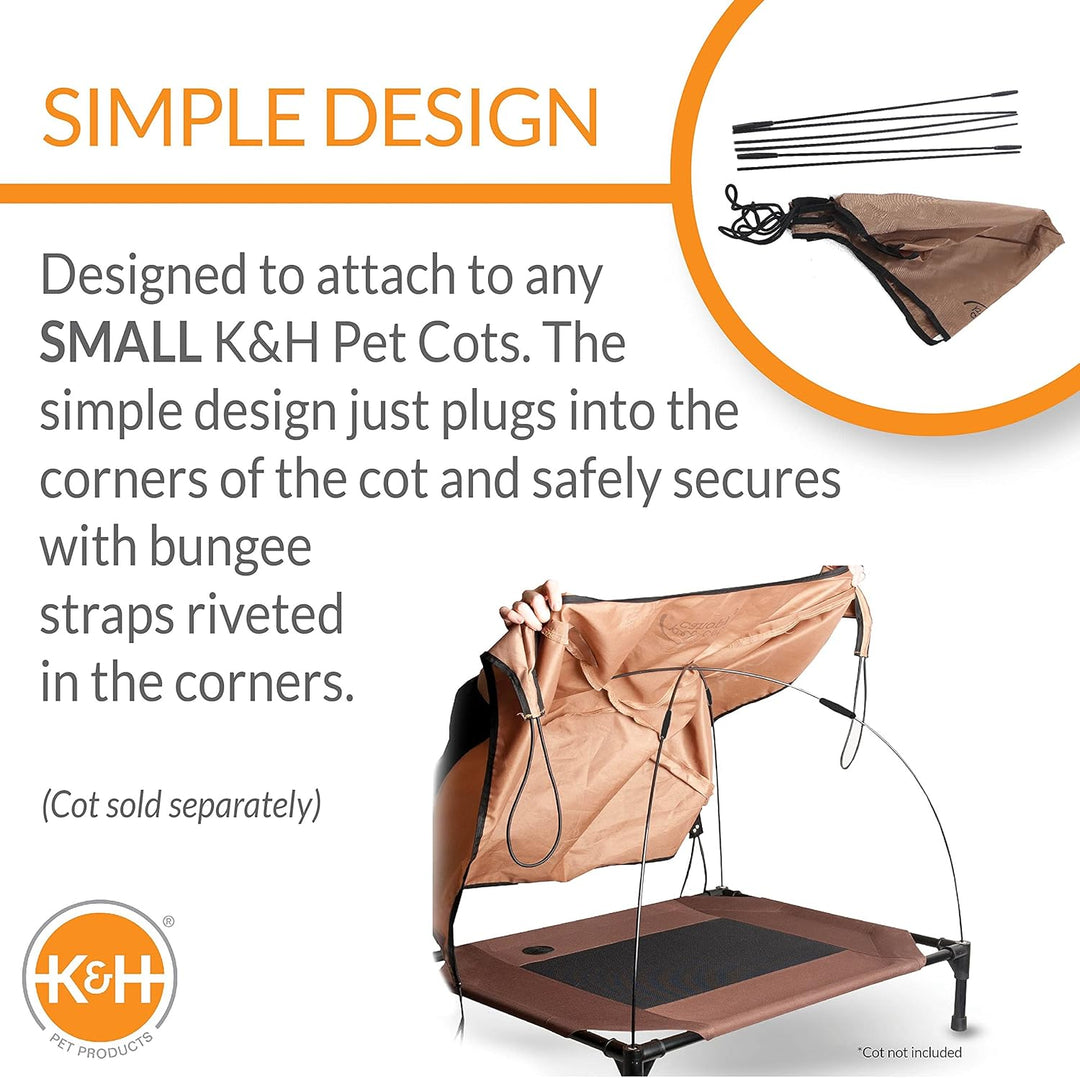 K&H Pet Products Haustierbett für erhöhte Hundebetten, Sonnenschirm für Hundebetten (separat erhältl