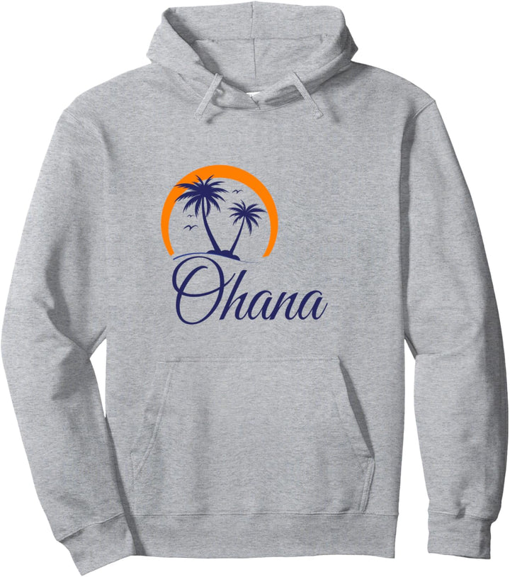 Hawaiihemd Retro Hawaii Tropical Ohana für Damen und Herren Pullover Hoodie
