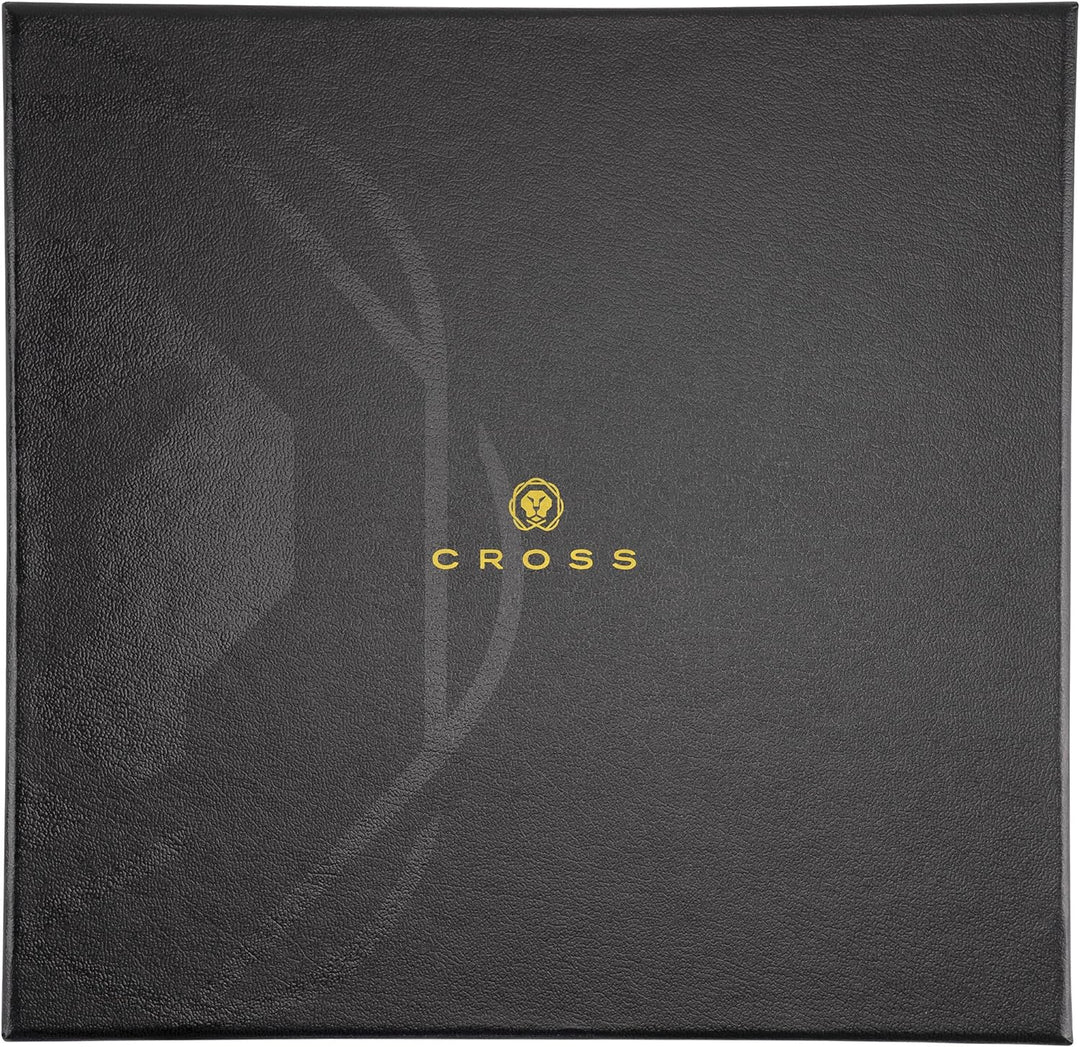 Cross Calais Kugelschreiber (Drehmechanik, mit schwarzem Journal Notizbuch als Geschenkset) Satin-Ch