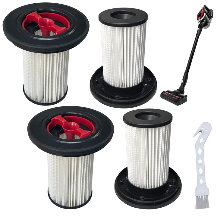 Packung mit 4 HEPA-Filtern und 1 Reinigungsbürste Filter passend kompatibel mit Bosch Unlimited Gen