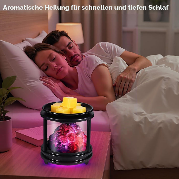 Duftlampe Elektrisch,Koralle Elektrische Duftlampe für Wachs mit RGB Licht, 3 in 1 Elektrische Wachs