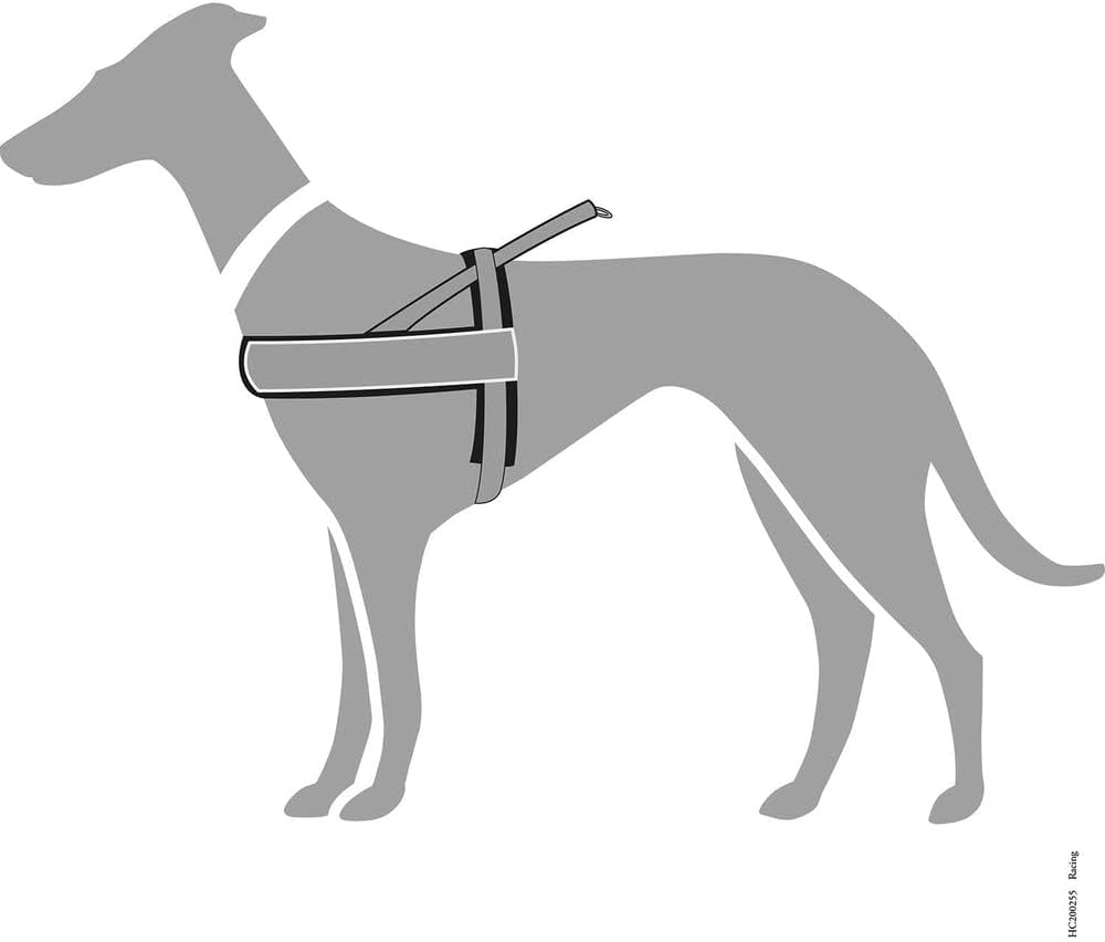 HUNTER Hundegeschirr RACING, Farbe: rot/schwarz, weich gepolstert, reflektierend, verstellbar, Gröss