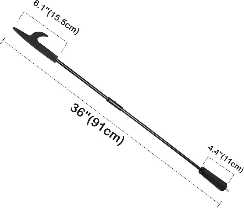 Onlyfire 91,5 cm Stahl Kamin Feuerhaken Holzkohle Schürhaken