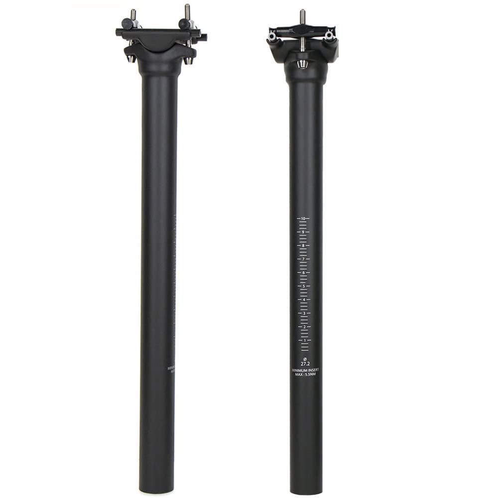 QIKU Ultraleichte Vollcarbon Sattelstütze Rennrad Mountainbike Sattelstütze 27.2/31.6 * 350 / 400mm