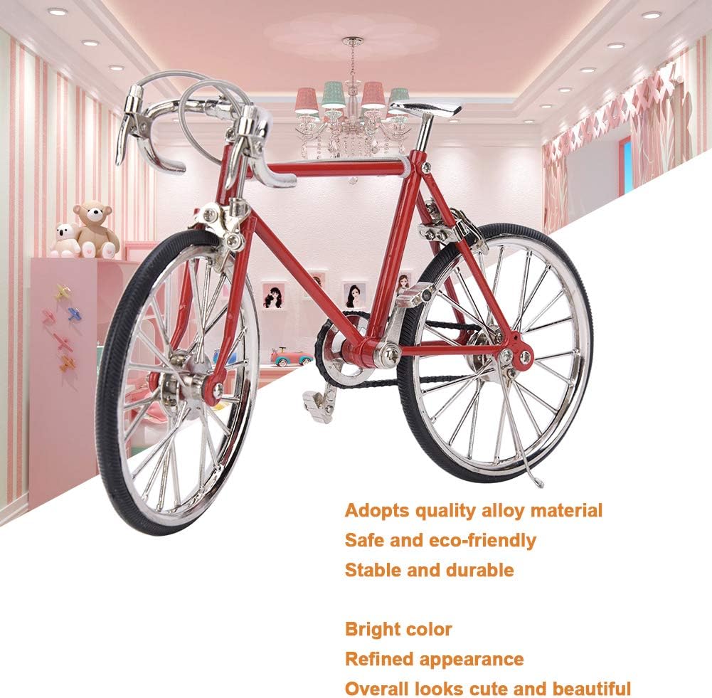 1:12 Mini Puppenhaus Fahrrad realistische Legierung Miniatur Fahrrad Fahrzeugmodell Spielzeug Puppen