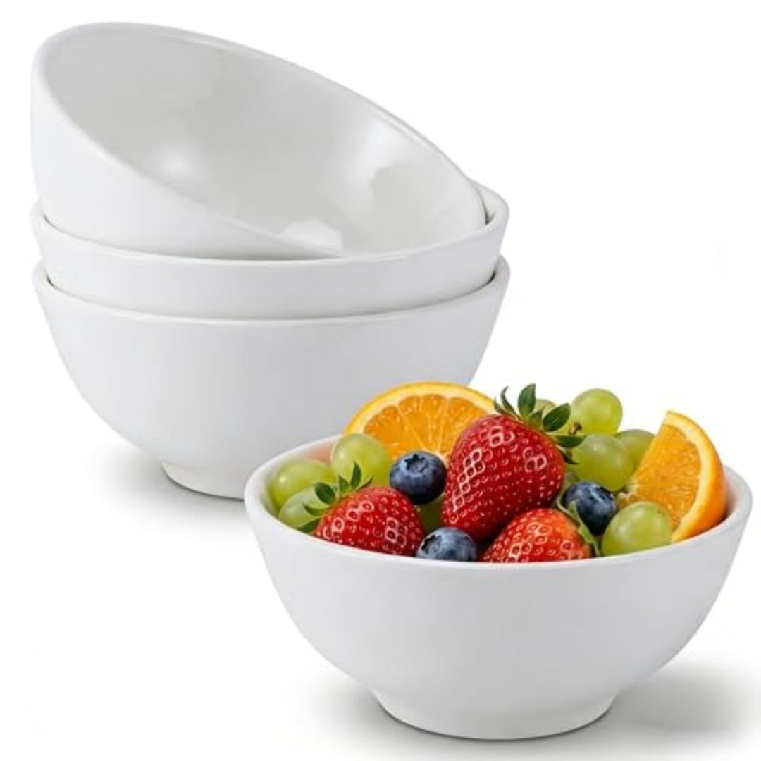 4 Stück Keramik Suppenschalen Weiss, 26 oz/770 ml, 15 cm