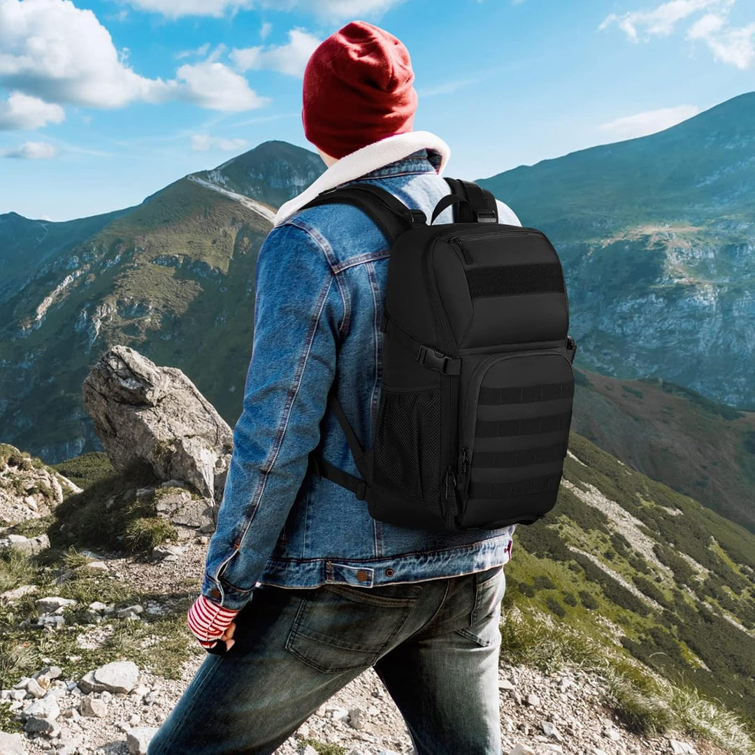 VINBAGGE Molle Rucksack Herren Wanderrucksack Taktischer Backpack Schulrucksack 900D Nylon Mehrere T