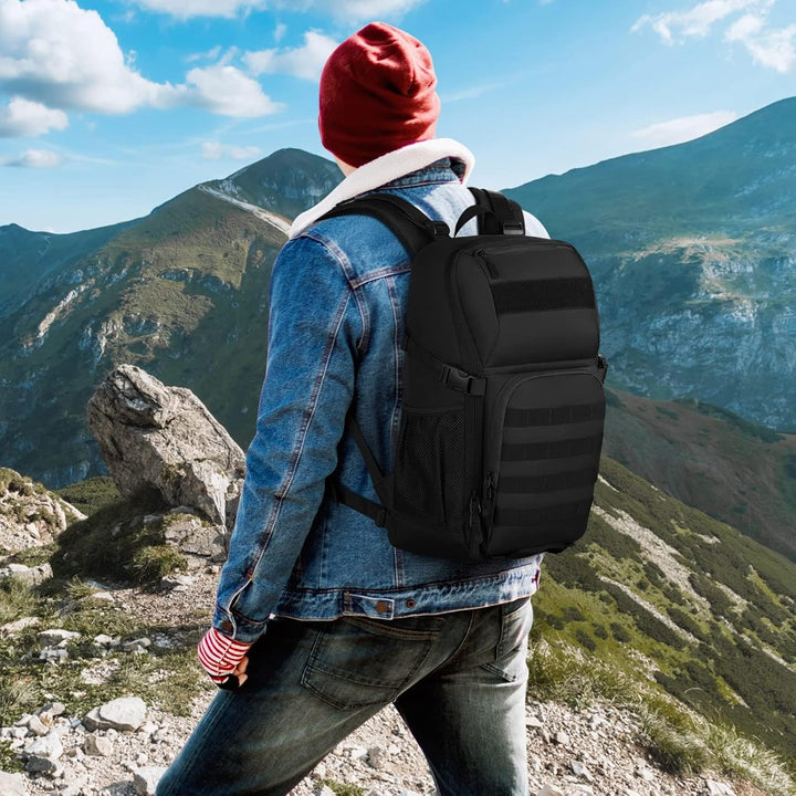 VINBAGGE Molle Rucksack Herren Wanderrucksack Taktischer Backpack Schulrucksack 900D Nylon Mehrere T