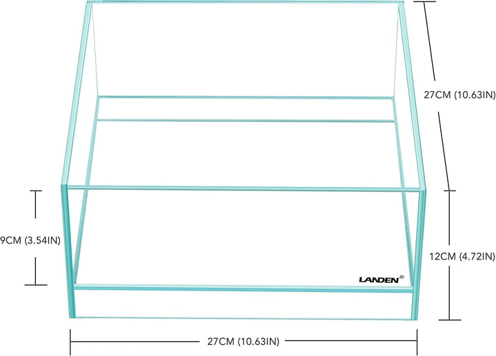 LANDEN Glas-Luft-Aquarium-Tank, Multi-SceneLandschafts-Aquarium, randlos, eisenarmer, Flacher Tank,