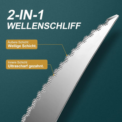 OGORI 24 teilig Besteck Set 6 Personen, 18/10 Edelstahl Besteckset, Essbesteck Set mit Messer Gabel