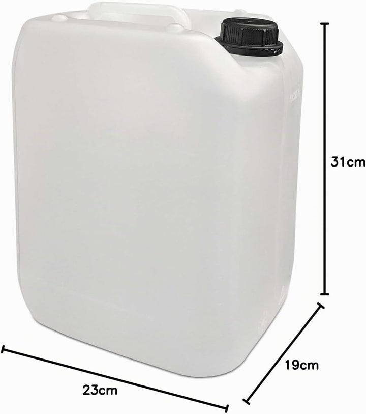 plasteo® 10L Getränke- Wasserkanister Natur | Lebensmittelecht | Hergestellt in DE | UN-Zulassung |