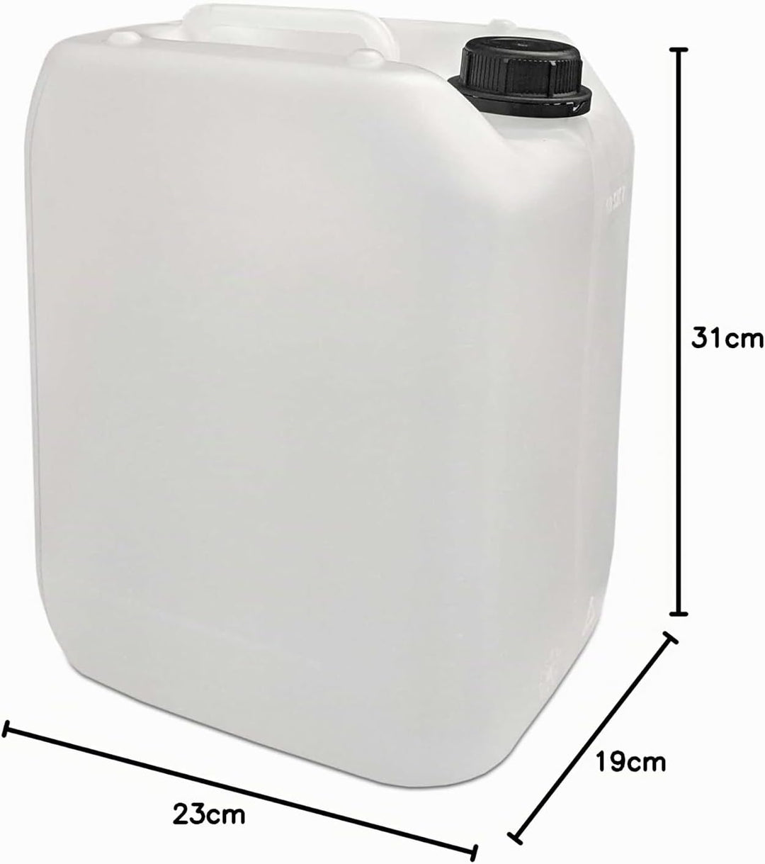 plasteo® 10L Getränke- Wasserkanister Natur | Lebensmittelecht | Hergestellt in DE | UN-Zulassung |
