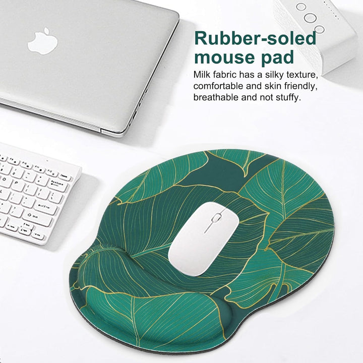 3-in-1 Mousepad Set, Mauspad mit Handauflage + Ergonomisches Tastatur-Handgelenkauflage + Untersetze