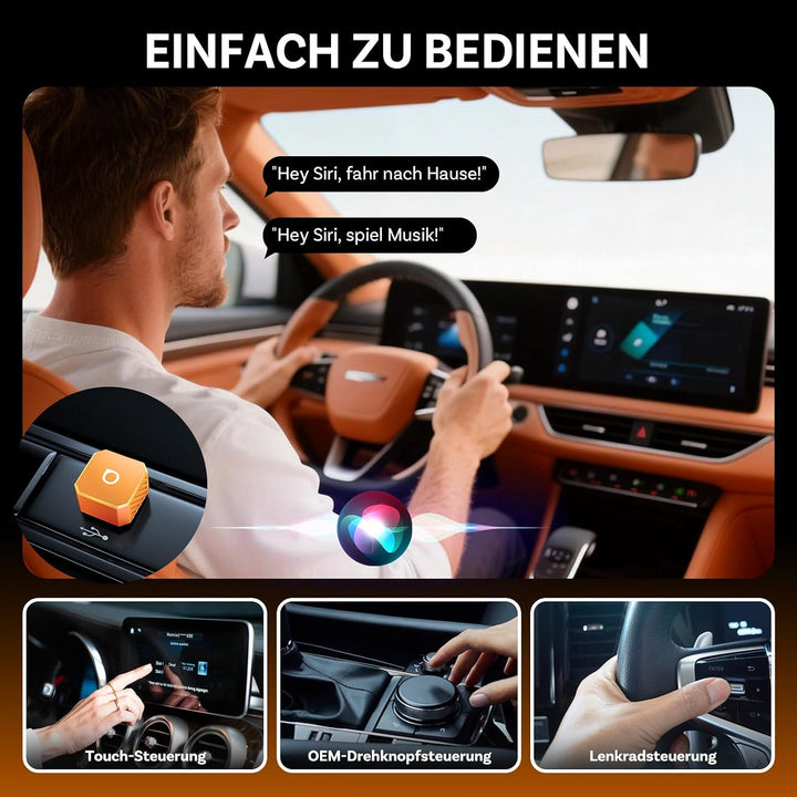 OTTOCAST Mini Pot 2026 Upgraded, 2-in-1 CarPlay &amp; Android Auto Wireless Adapter für iOS 10+/Android