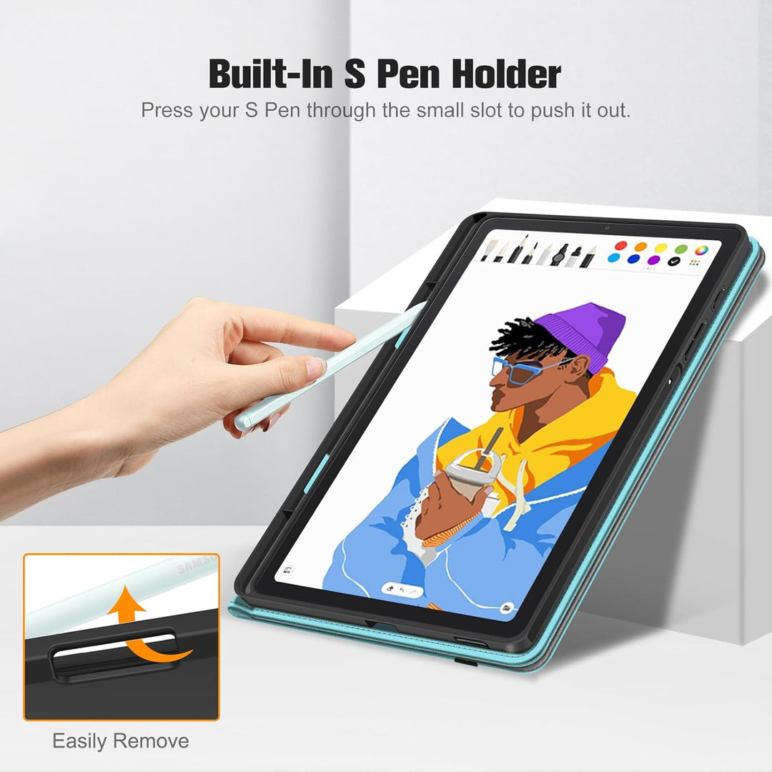 Fintie Hülle für Samsung Galaxy Tab S6 Lite 10.4 2024/2022/2020, Soft TPU Rückseite Gehäuse Schutzhü
