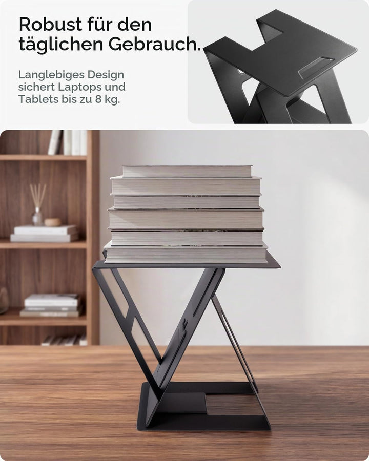 Spigen Slim Fold Laptop Ständer, Faltbare Laptop Halterung, Ergonomischer Erhöhung mit Doppelwinkel