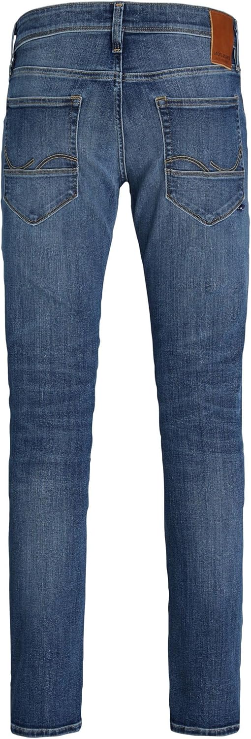 JACK & JONES Herren Jeans JJIGLENN JJFOX 50SPS CB 036 - Slim Fit Blau Blue Denim 28W / 30L Blue Deni