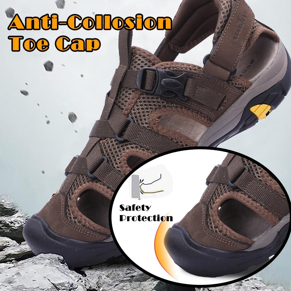 MGGMOKAY Herren Trekkingsandalen Outdoor Sportsandalen Sommer Sport Wandersandalen Verstellbaren Ges