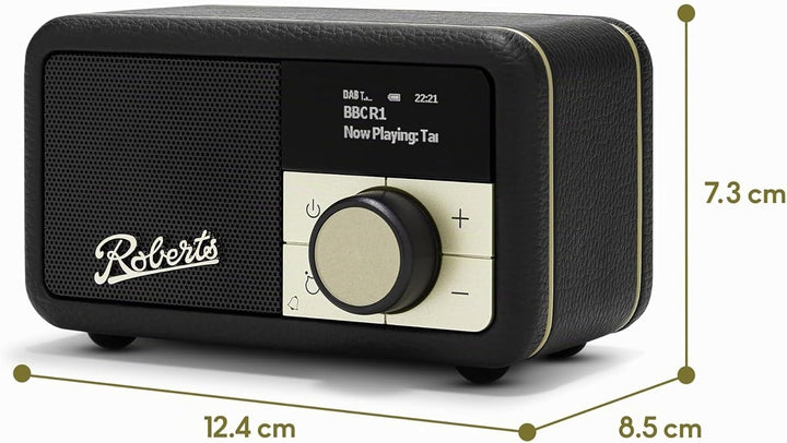 Roberts Revival Petite 2 DAB+/FM/Bluetooth Radio Black, Black