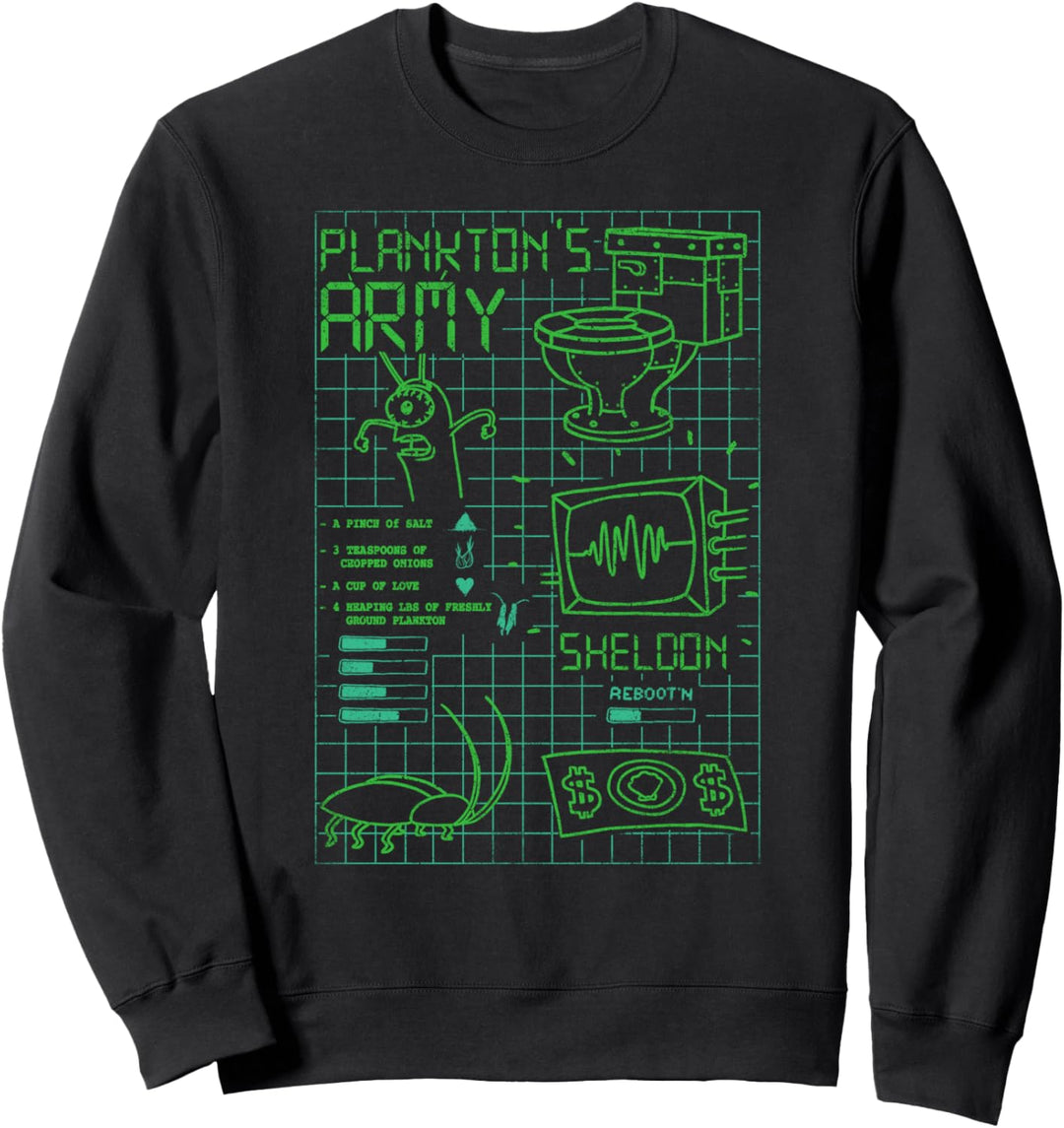 SpongeBob SquarePants Plankton's Army Schematic Sweatshirt