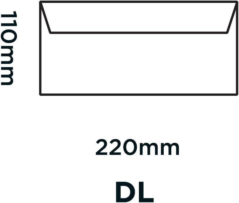 Blake Premium Office 32215 Briefumschläge Haftklebung Ultra Weiss DL 110 x 220 mm - 120g/m² | 500 St